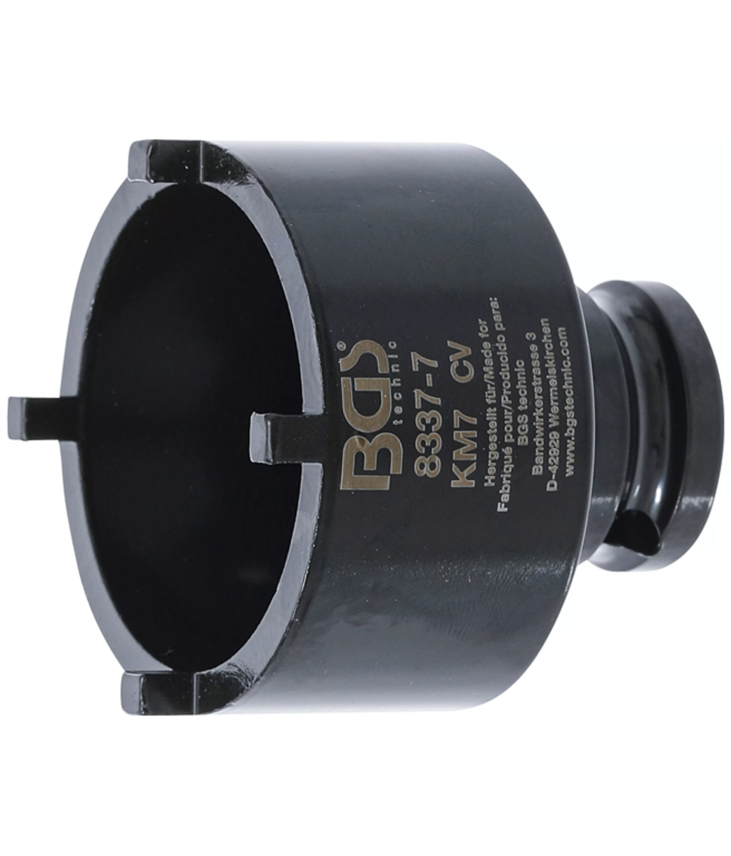 Cheie tubulara speciala cu 4 pini pentru piulite canelate KM7 BGS Technic 8337-7 Cheie tubulara speciala cu 4 pini pentru piulite canelate KM7 BGS Technic 8337-7
