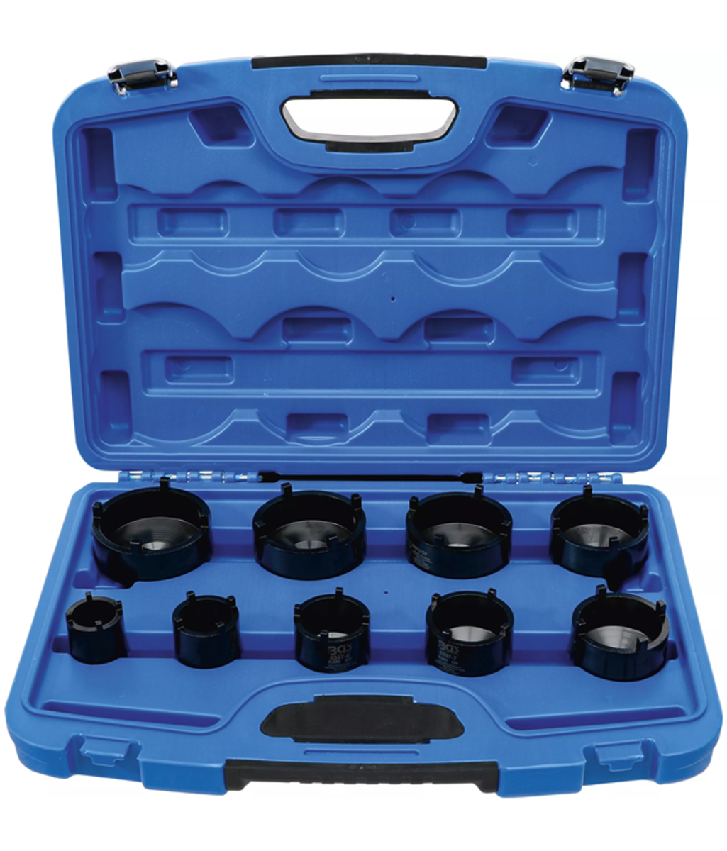 Set chei tubulare cu 4 pini pentru piulite canelate KM4 - KM12 9 piese BGS Technic 8337 Set chei tubulare cu 4 pini pentru piulite canelate KM4 - KM12 9 piese BGS Technic 8337