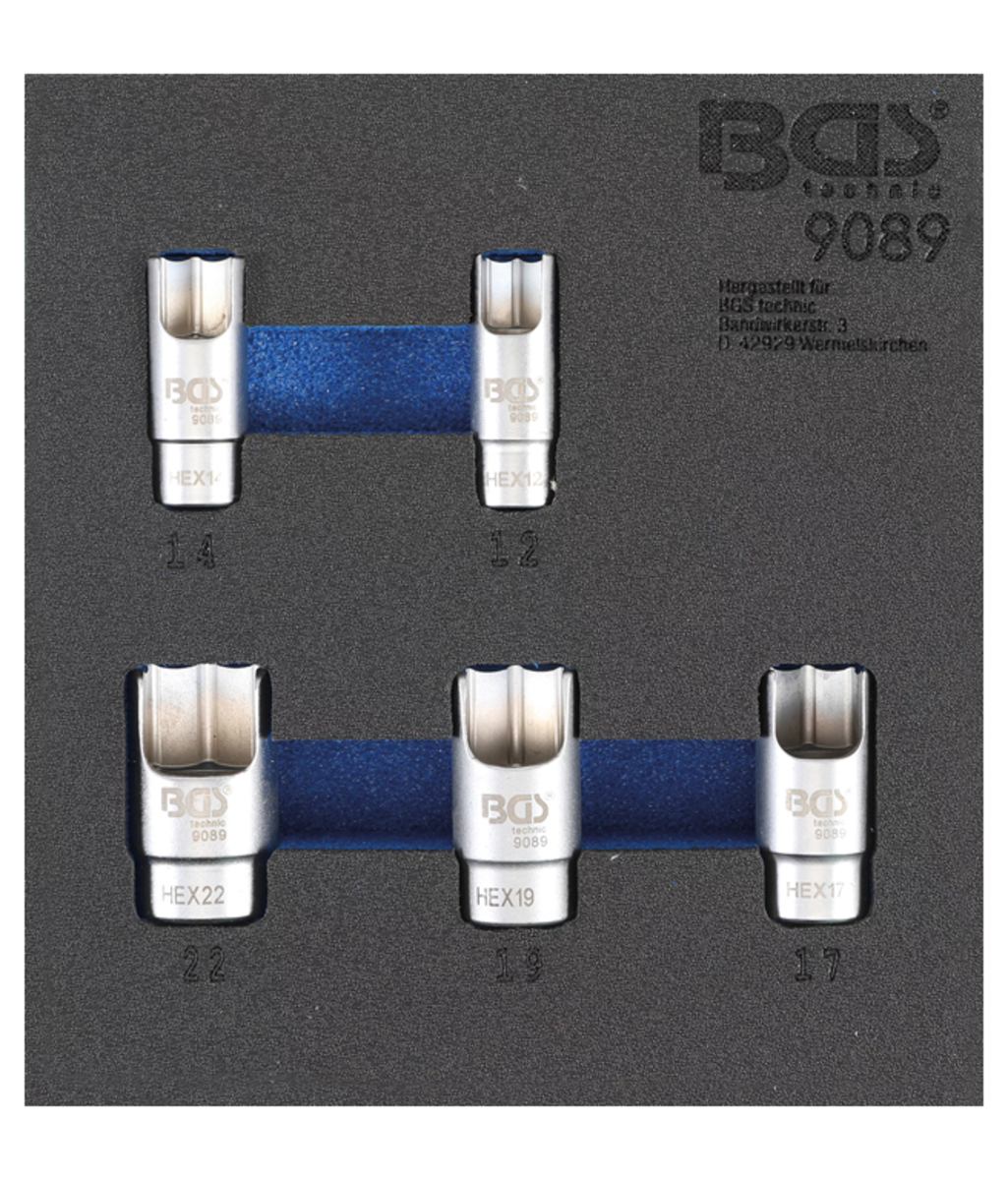 Set tubulare speciale pentru conectori cu cot 3/8" 5 piese BGS Technic 9089