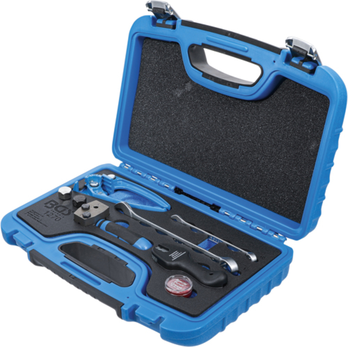 Set scule pentru bercuit indoit si taiat pentru conducte de frana 3/16” BGS Technic 1270 Set scule pentru bercuit indoit si taiat pentru conducte de frana 3/16” BGS Technic 1270