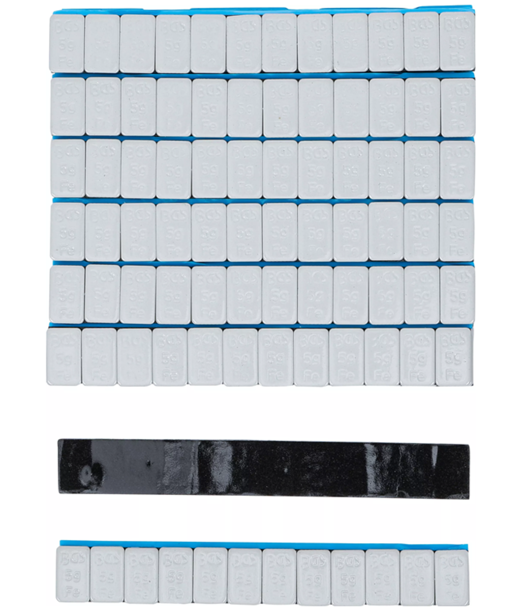 Set greutati autoadezive pentru echilibrare roti 12x5Gr 50 piese BGS Technic 8426 Set greutati autoadezive pentru echilibrare roti 12x5Gr 50 piese BGS Technic 8426