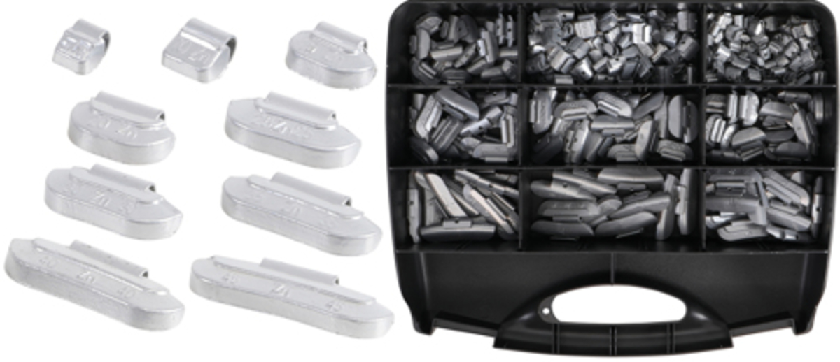 Set greutati pentru echilibrare roti din otel 5 - 45Gr 320 piese BGS Technic 9425 Set greutati pentru echilibrare roti din otel 5 - 45Gr 320 piese BGS Technic 9425