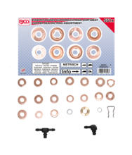Set saibe din cupru pentru injectoare 551 buc BGS Technic Set saibe din cupru pentru injectoare 551 buc BGS Technic