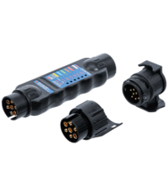 Tester pentru priza remorca 7 sau 13 pini 12V BGS Technic 2171  Tester pentru priza remorca 7 sau 13 pini 12V BGS Technic 2171