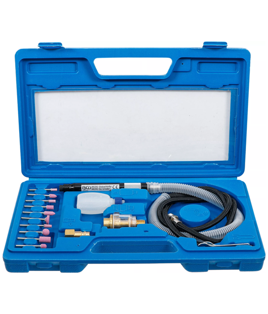 Mini polizor axial pneumatic + accesorii 17 piese BGS Technic 3249 Mini polizor axial pneumatic + accesorii 17 piese BGS Technic 3249