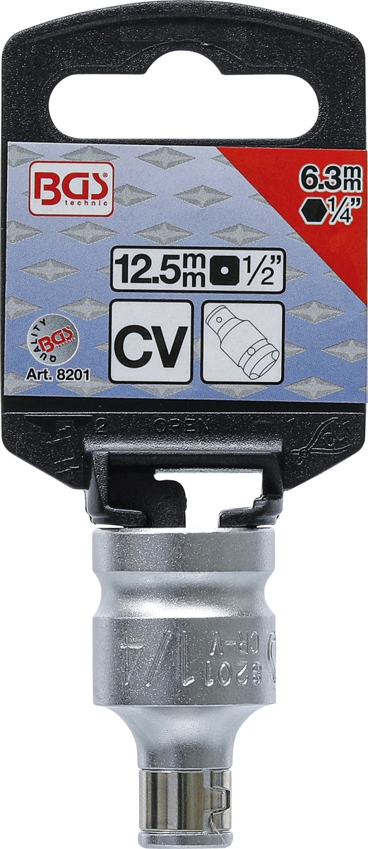 Adaptor biti 1/2" - 1/4" BGS Technic 8201 Adaptor biti 1/2" - 1/4" BGS Technic 8201