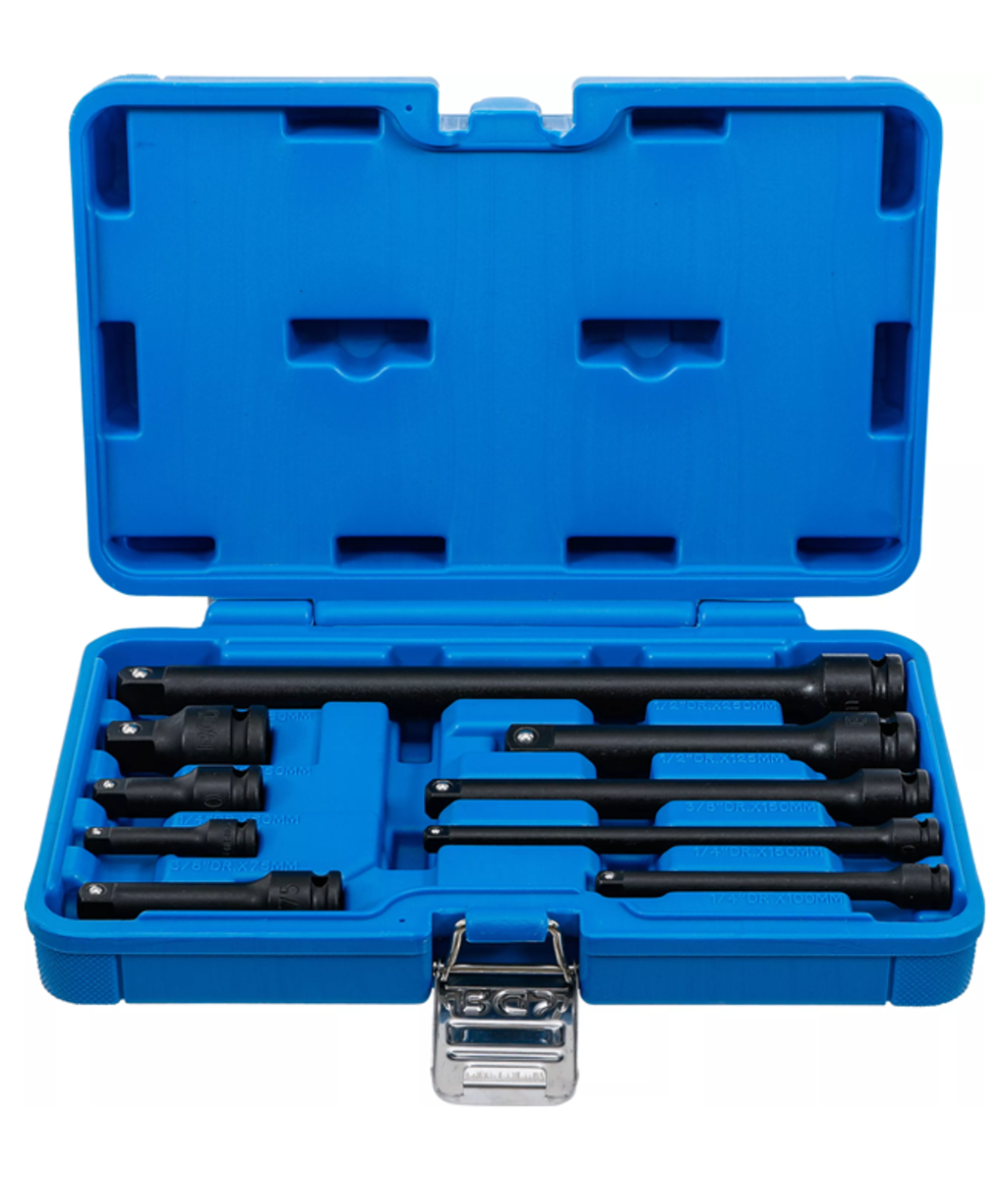 Set 9 prelungitoare din crom-vanadium 1/4" - 3/8" - 1/2" BGS Technic 25145