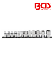 Set chei tubulare 12 colturi 6,3mm - 1/4" - 12 piese BGS Technic 2755