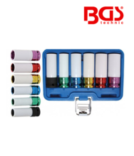 Set tubulare de impact cu protectie 12.5 mm BGS Technic 7307 Set tubulare de impact cu protectie 12.5 mm BGS Technic 7307