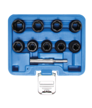Set tubulare speciale pentru suruburi deteriorate 10 piese 10-19 mm - 1/2" BGS Technic 5266 Set tubulare speciale pentru suruburi deteriorate 10 piese 10-19 mm - 1/2" BGS Technic 5266