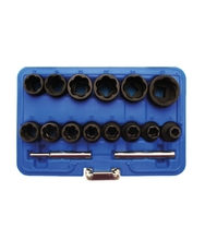 Set tubulare extractoare de suruburi si piulite 12,5mm 1/2"  8-27mm BGS Technic 5269 Set tubulare extractoare de suruburi si piulite 12,5mm 1/2"  8-27mm BGS Technic 5269