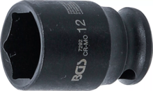 Tubulara de impact scurta 1/4" - 12mm in 6 colturi BGS 7292 Tubulara de impact scurta 1/4" - 12mm in 6 colturi BGS 7292