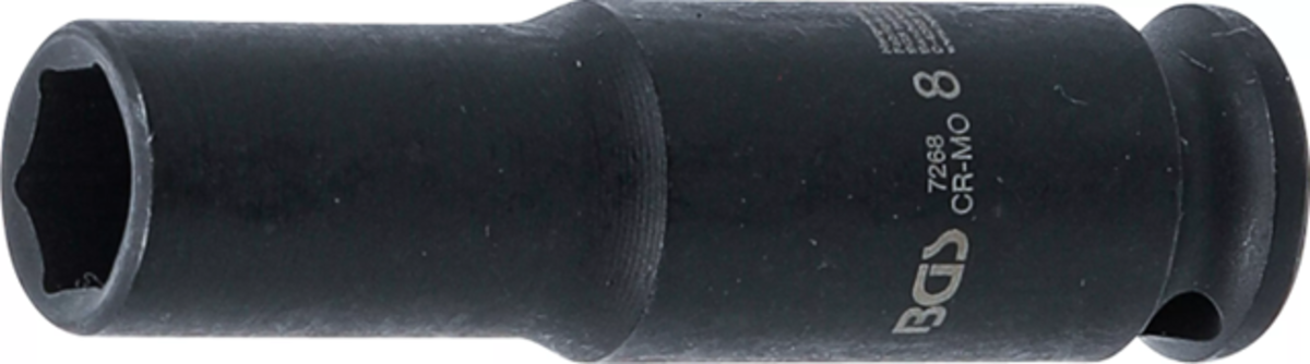 Tubulara de impact lunga 1/4" - 8mm in 6 colturi  BGS 7268