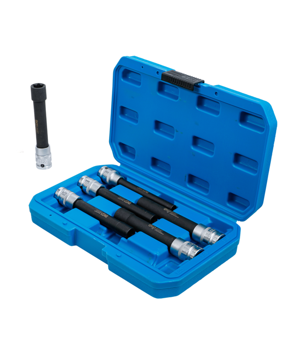 Set cu tubulare Profil E extra lungi E10-E20 - 1/2" BGS Technic 2028 Set cu tubulare Profil E extra lungi E10-E20 - 1/2" BGS Technic 2028