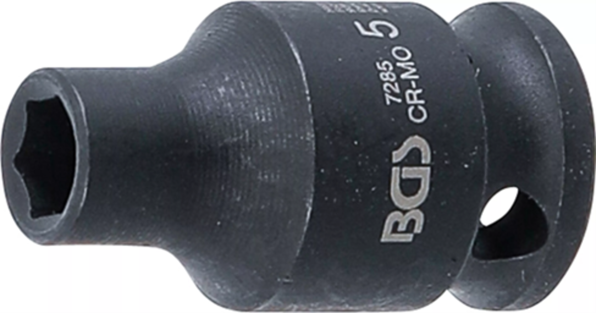 Tubulara de impact scurta 1/4" - 5mm in 6 colturi  BGS 7285 Tubulara de impact scurta 1/4" - 5mm in 6 colturi  BGS 7285