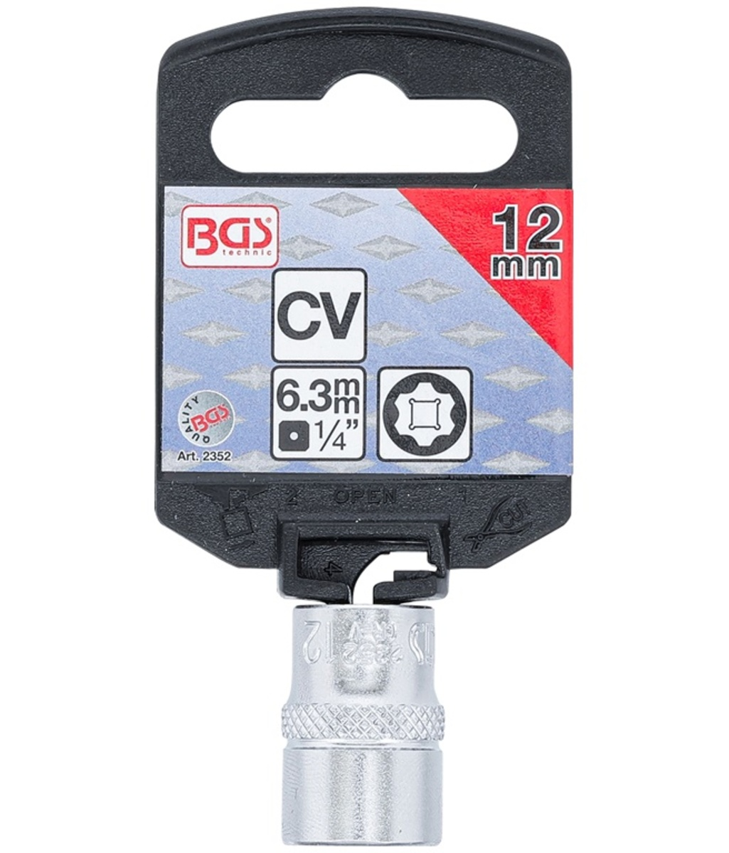 Tubulara Pro Torque "Super Lock" scurta 1/4"-12mm BGS Technic 2352 Tubulara Pro Torque "Super Lock" scurta 1/4"-12mm BGS Technic 2352