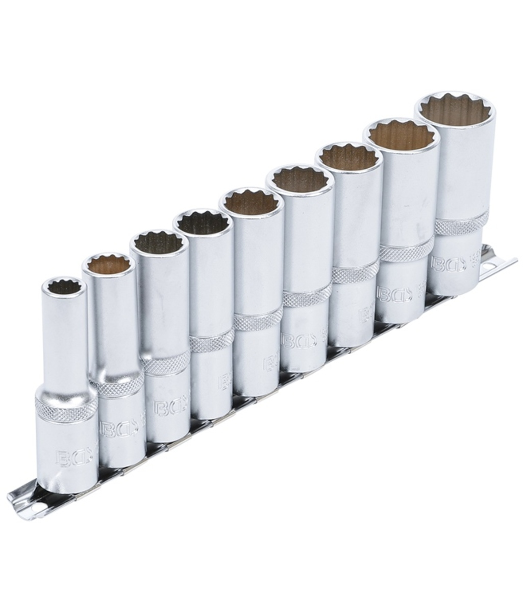 Set chei tubulare 12 colturi adanci 1/2" 10-24mm 9 piese BGS Technic 5253