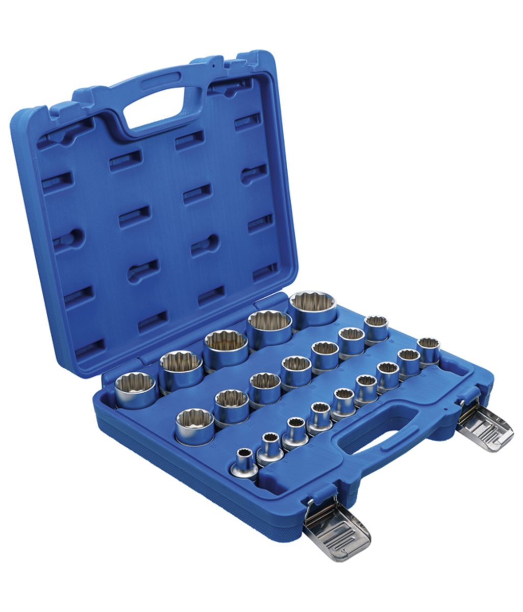 Set chei tubulare 8 - 36 mm in 12 colturi 12,5 mm - 1/2" - 21 piese BGS Technic 2267 Set chei tubulare 8 - 36 mm in 12 colturi 12,5 mm - 1/2" - 21 piese BGS Technic 2267