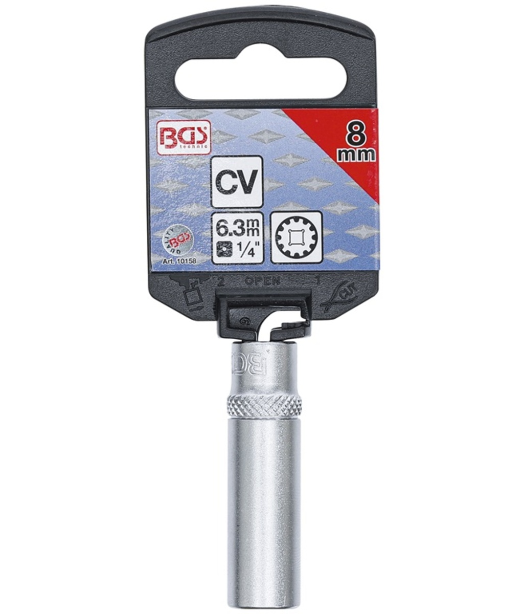 Tubulara Pro Torque "Gear Lock" lunga 1/4"-8mm BGS Technic 10158 Tubulara Pro Torque "Gear Lock" lunga 1/4"-8mm BGS Technic 10158