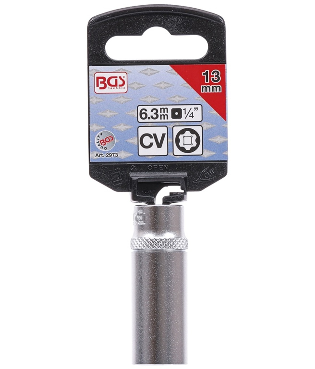 Tubulara Pro Torque "Super Lock" lunga 1/4"-13mm BGS Technic 2973 Tubulara Pro Torque "Super Lock" lunga 1/4"-13mm BGS Technic 2973