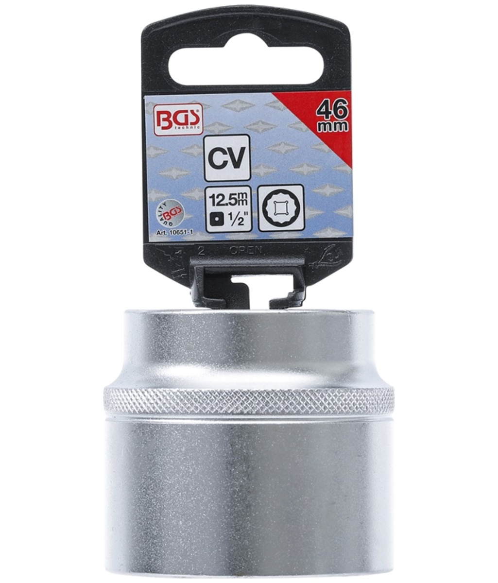 Tubulara scurta 12 colturi 1/2"-46mm  BGS Technic 10651-1 Tubulara scurta 12 colturi 1/2"-46mm  BGS Technic 10651-1