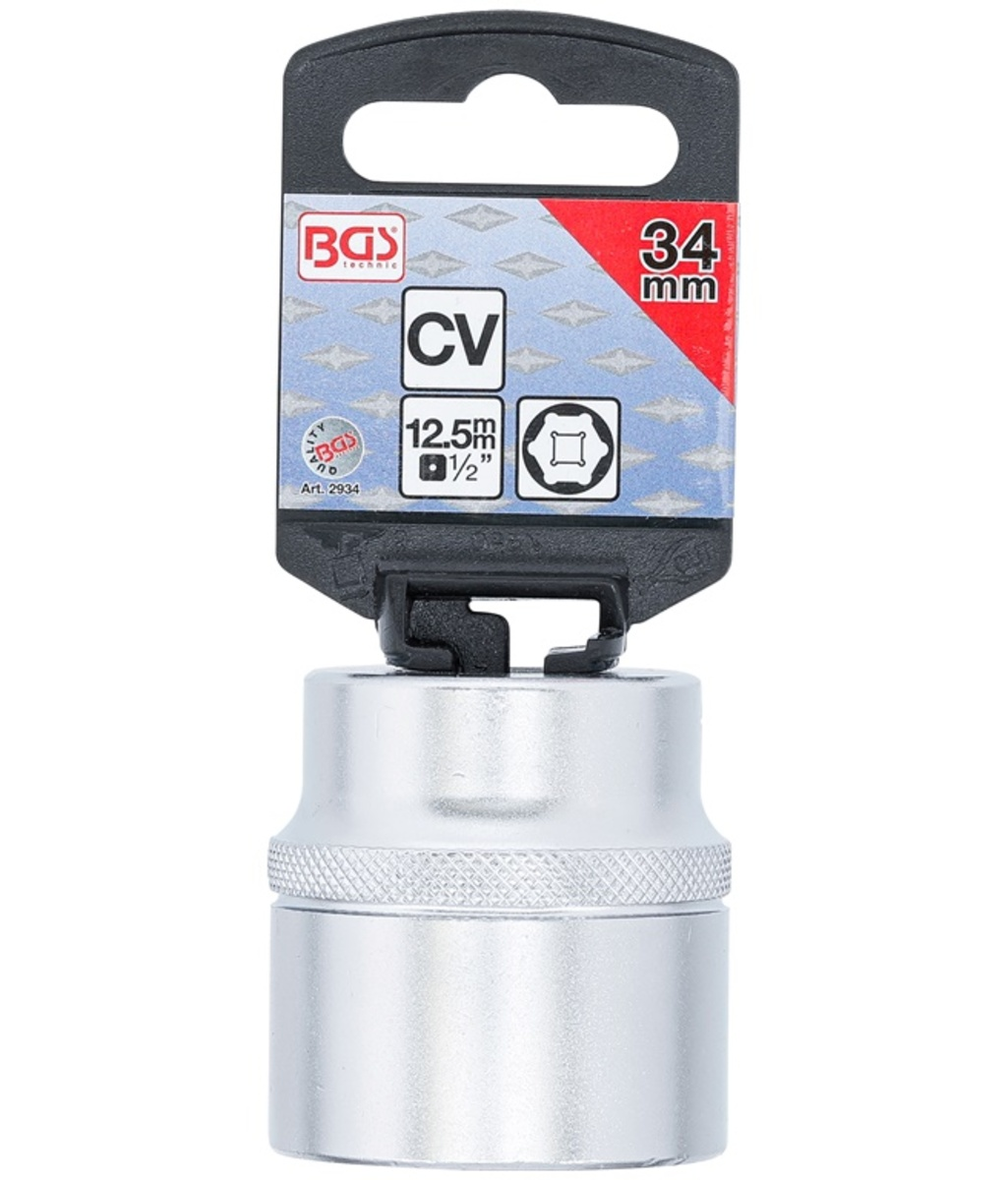 Tubulara Pro Torque scurta 1/2" - 34mm BGS Technic Tubulara Pro Torque scurta 1/2" - 34mm BGS Technic