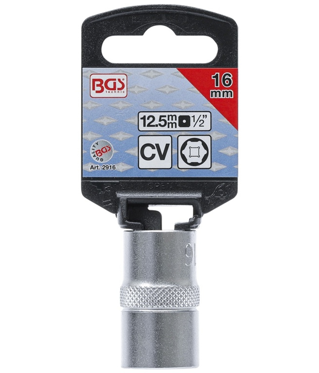 Tubulara Pro Torque scurta 1/2" - 16mm BGS Technic