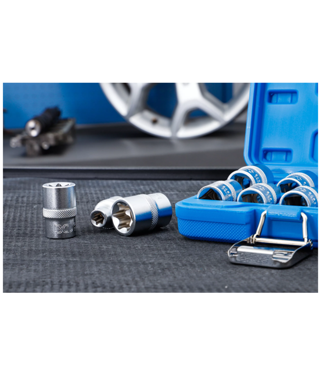 Set chei tubulare Profil E, E10-E24 - 1/2" - 9 piese BGS Technic 6425 Set chei tubulare Profil E, E10-E24 - 1/2" - 9 piese BGS Technic 6425