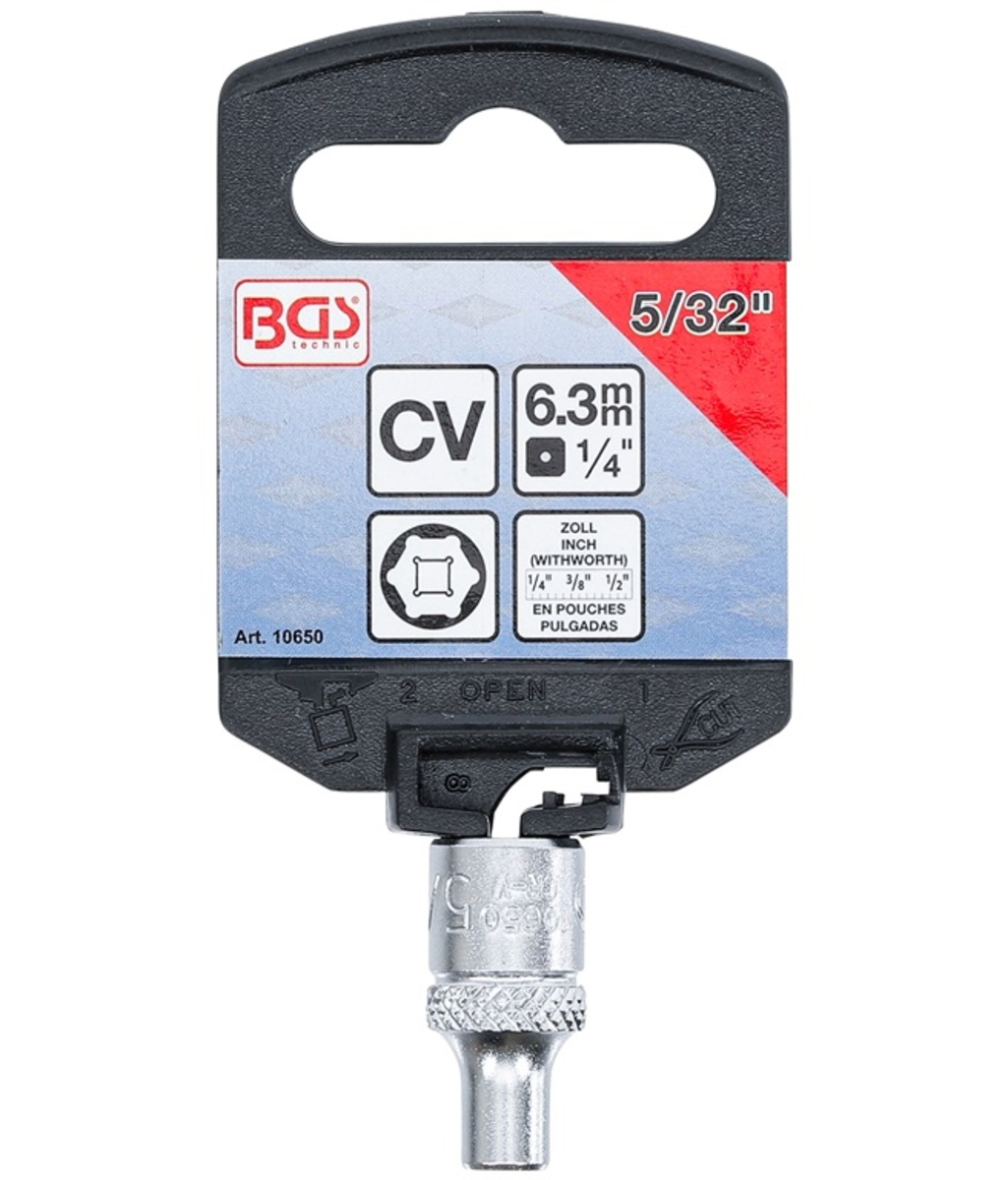 Tubulara Pro Torque scurta 6 colturi  1/4"-5/32" BGS Technic 10650