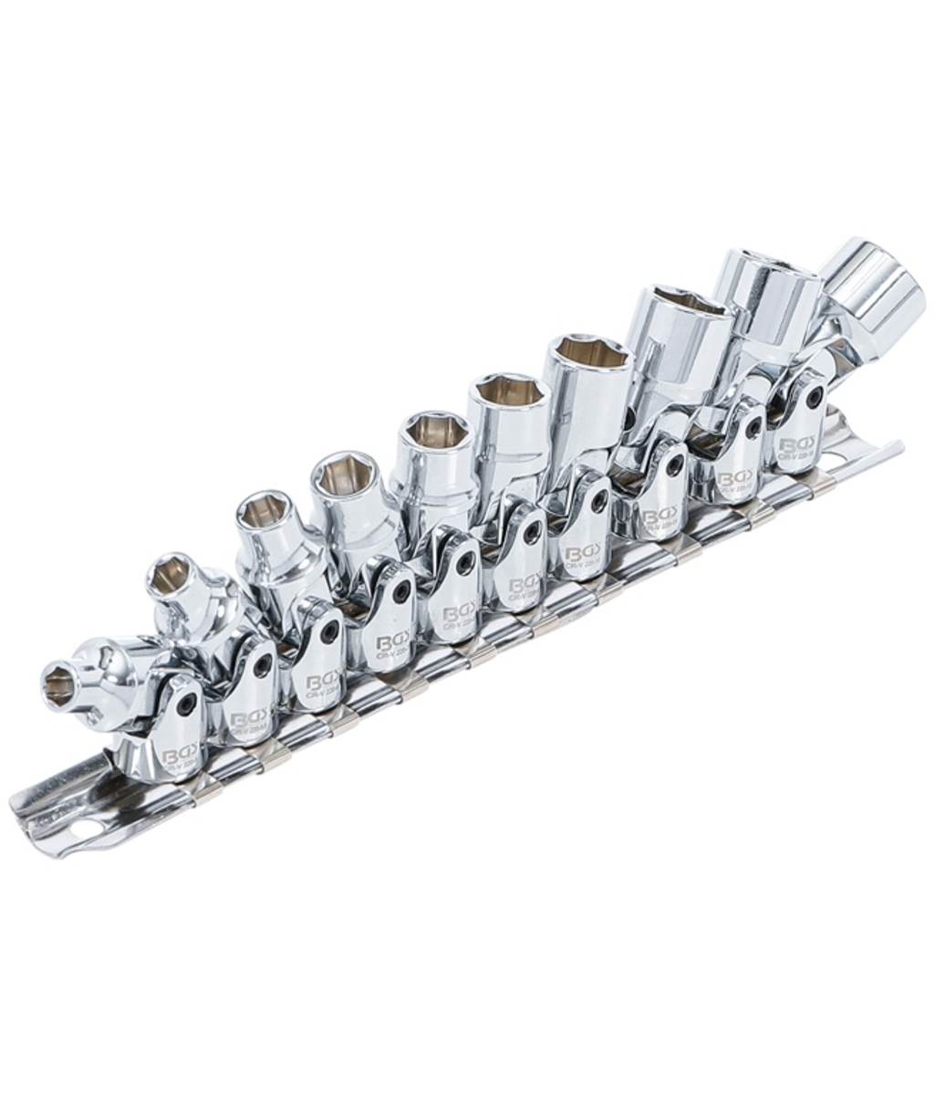 Set chei tubulare articulate 1/4" 5-13mm 10 piese BGS Technic 220 Set chei tubulare articulate 1/4" 5-13mm 10 piese BGS Technic 220