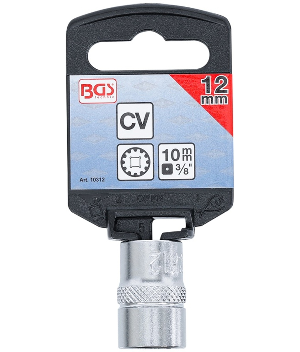 Tubulara "Gear Lock" scurta 3/8"-12mm BGS Technic 10312