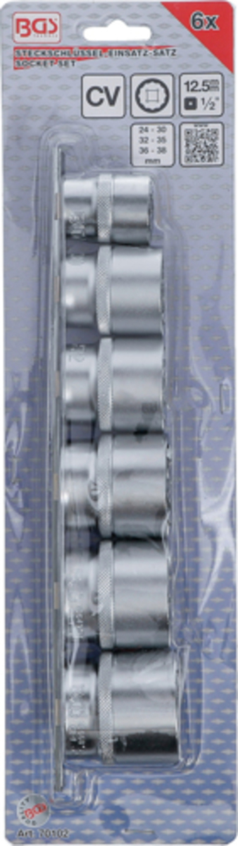 Set chei tubulare 12 colturi 1/2" 24 -38 mm 6piese BGS Technic 70102 Set chei tubulare 12 colturi 1/2" 24 -38 mm 6piese BGS Technic 70102