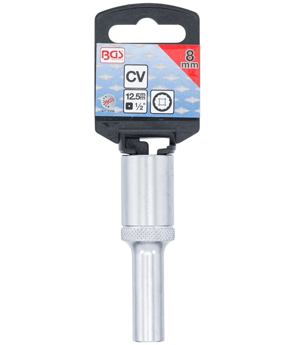 Tubulara lunga 12 colturi 1/2"-8mm  BGS Technic 9356 Tubulara lunga 12 colturi 1/2"-8mm  BGS Technic 9356