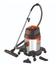 Aspirator umed/uscat cuva de inox 1400W 20L Black+Decker BXVC20XTE Aspirator umed/uscat cuva de inox 1400W 20L Black+Decker BXVC20XTE