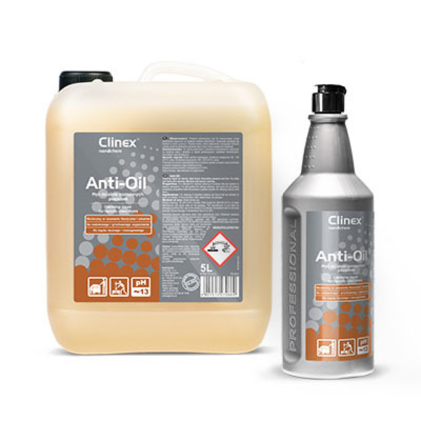 Detergent lichid profesional pentru suprafete uleioase Clinex Anti-Oil 1 litru 