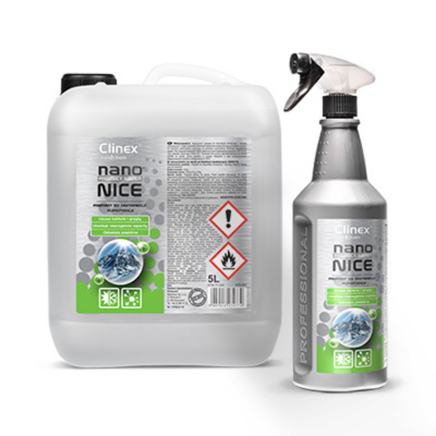 Solutie pentru dezinfectarea instalatiilor de aer conditionat si de ventilatie Clinex Nano Protect Silver Nice 5 litri