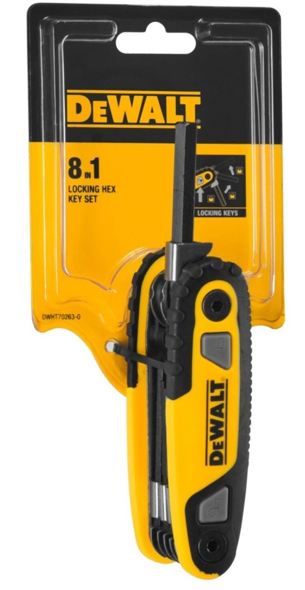 Set chei imbus hexagonale 8 in 1 pliabile DeWalt 2 - 10mm DWHT0-70263 Set chei imbus hexagonale 8 in 1 pliabile DeWalt 2 - 10mm DWHT0-70263