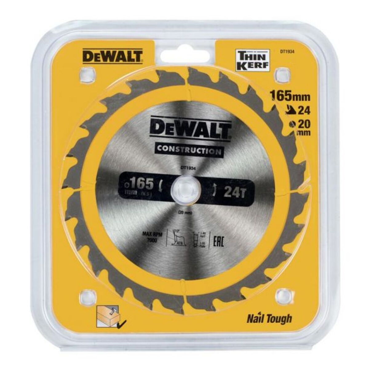Disc debitare lemn pentru fierastrau circular 165 x 20 x 1.8mm 24 dinti Dewalt DT1934-QZ Disc debitare lemn pentru fierastrau circular 165 x 20 x 1.8mm 24 dinti Dewalt DT1934-QZ