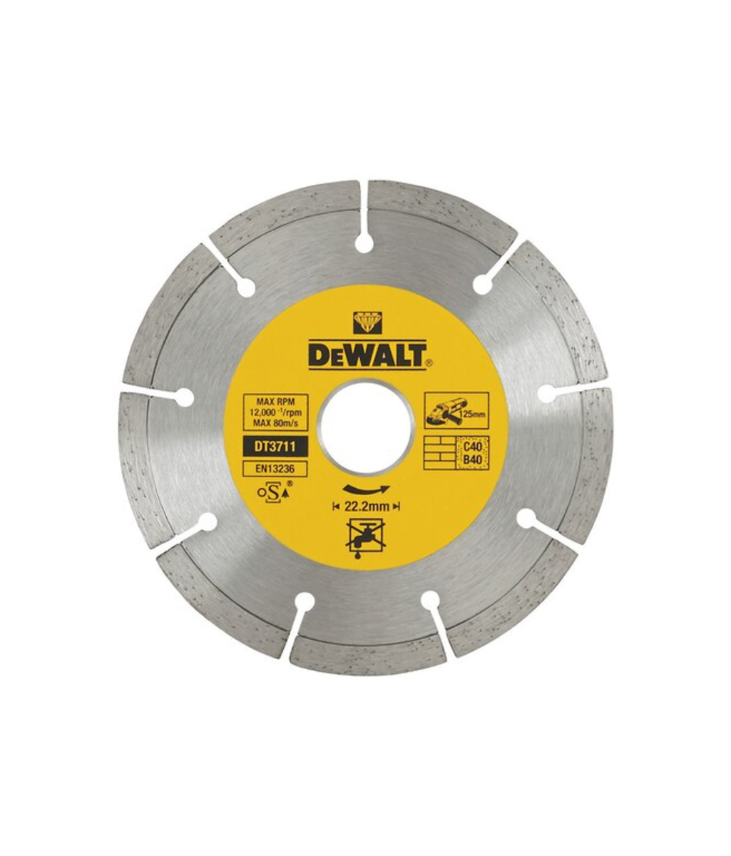 Disc diamantat segmentat 125x22.2mm Dewalt DT3711-QZ Disc diamantat segmentat 125x22.2mm Dewalt DT3711-QZ
