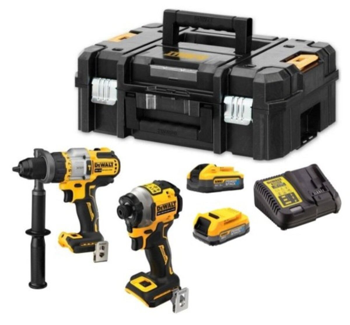 Set 2 scule Dewalt 18V 2 acumulatori 1.7Ah/5.0Ah Powerstack DCK2052H1E1T-QW