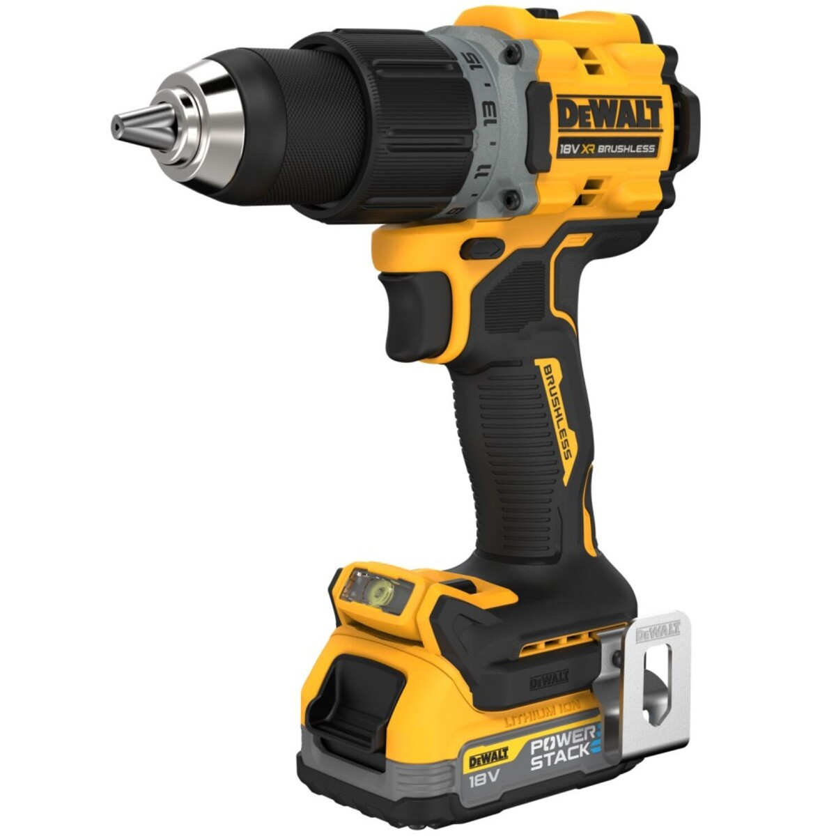 Masina de gaurit si insurubat cu motor fara perii 90Nm/2 acumulatori XR Li-Ion 18V - 1.7Ah POWERSTACK Dewalt DCD800E2T-QW Masina de gaurit si insurubat cu motor fara perii 90Nm/2 acumulatori XR Li-Ion 18V - 1.7Ah POWERSTACK Dewalt DCD800E2T-QW