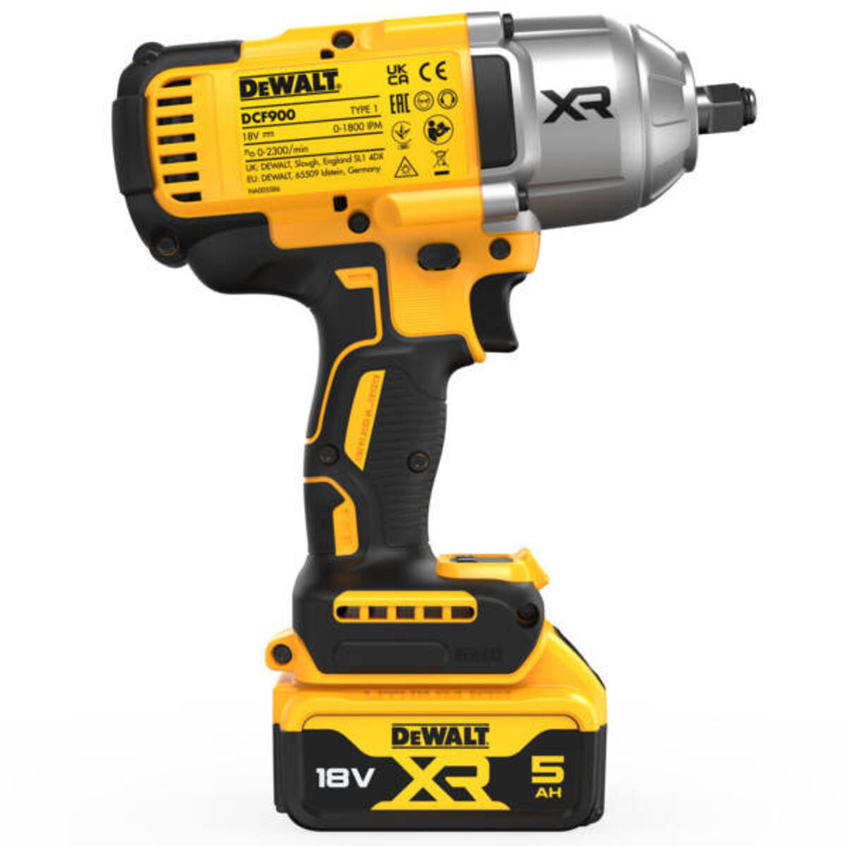 Masina de insurubat cu impact 1/2" 1898Nm cu 2 acumulatori XR Li-Ion 18V - 5.0Ah Dewalt DCF900P2-QW