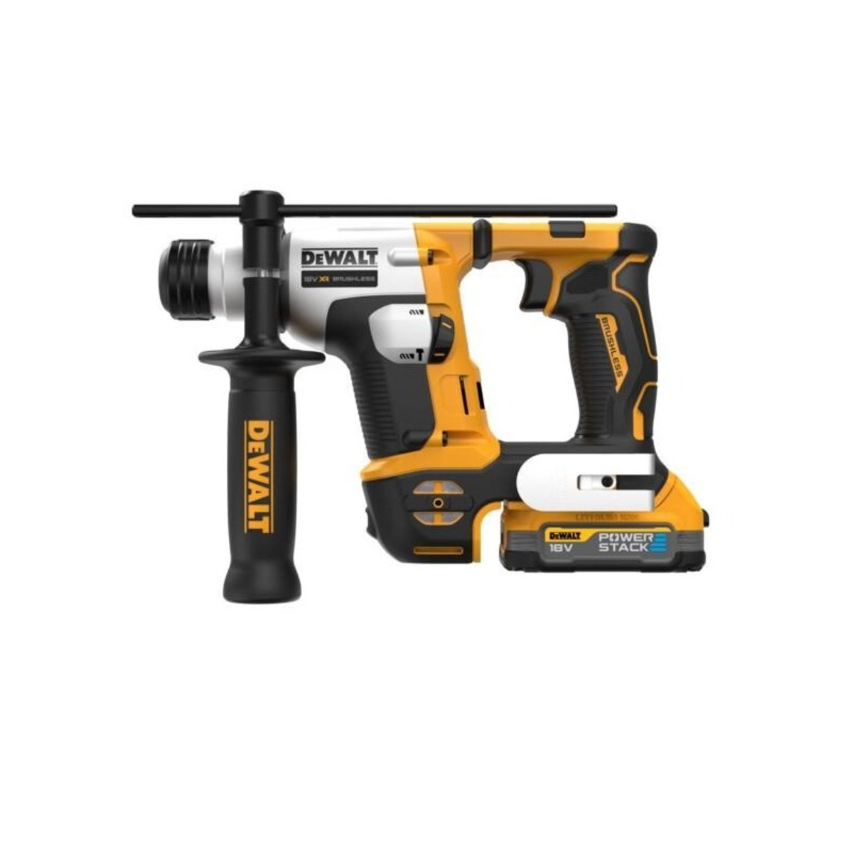 Ciocan rotopercutor SDS Plus cu motor fara perii si 2 acumulatori XR Li-Ion 18V - 1.7Ah POWERSTACK DeWALT DCH172E2T