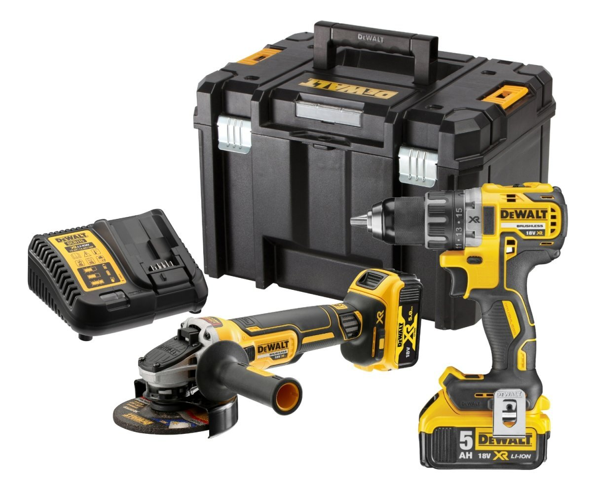 Set de 2 scule cu 2 acumulatori 5.0Ah 18V DeWalt DCK2020P2T-QW Set de 2 scule cu 2 acumulatori 5.0Ah 18V DeWalt DCK2020P2T-QW