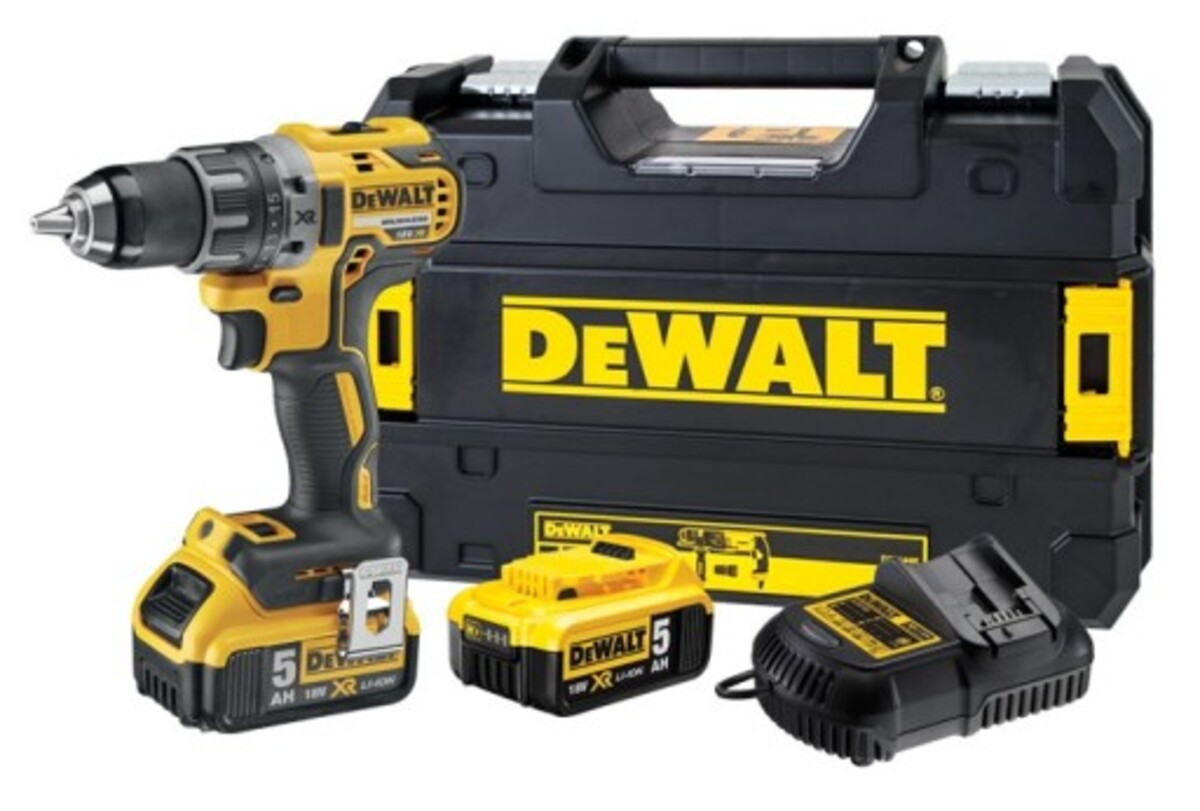 Masina de gaurit si insurubat cu 2 acumulatori Li-Ion 18V - 5.0Ah Dewalt