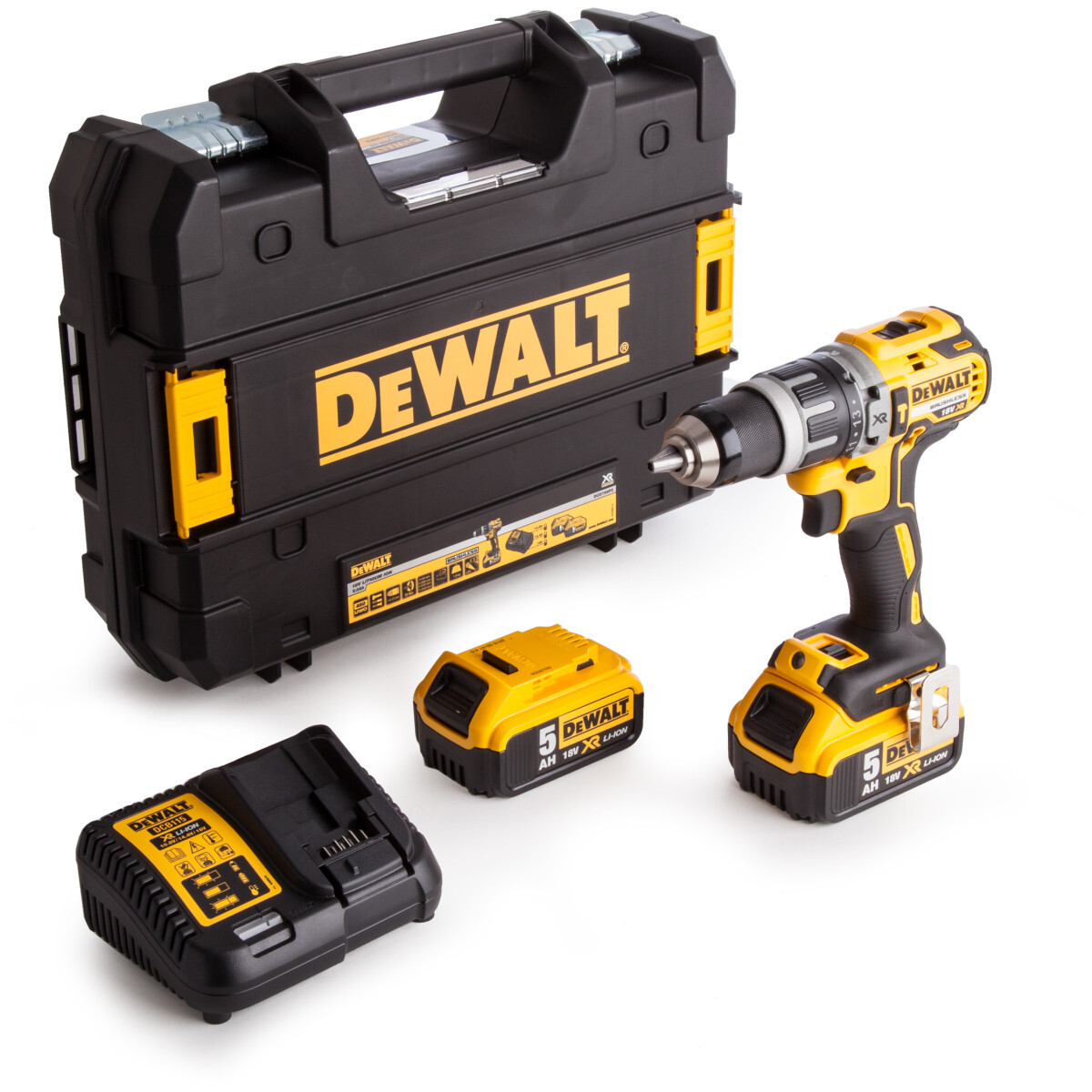 Masina de gaurit si insurubat fara perii cu 2 acumulatori 18V XR Li-Ion 5.0Ah Dewalt Masina de gaurit si insurubat fara perii cu 2 acumulatori 18V XR Li-Ion 5.0Ah Dewalt
