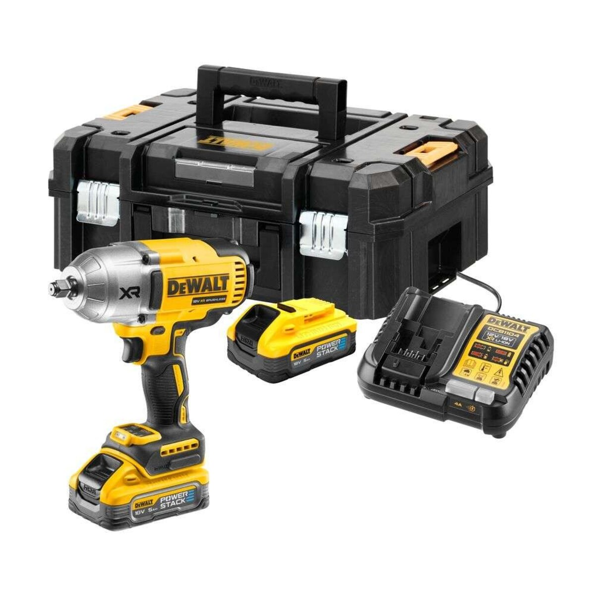 Masina de insurubat cu impact 1/2" 1396Nm/1898Nm cu 2 acumulatori XR Li-Ion 18V - 5.0Ah Powerstack Dewalt DCF900H2T-QW