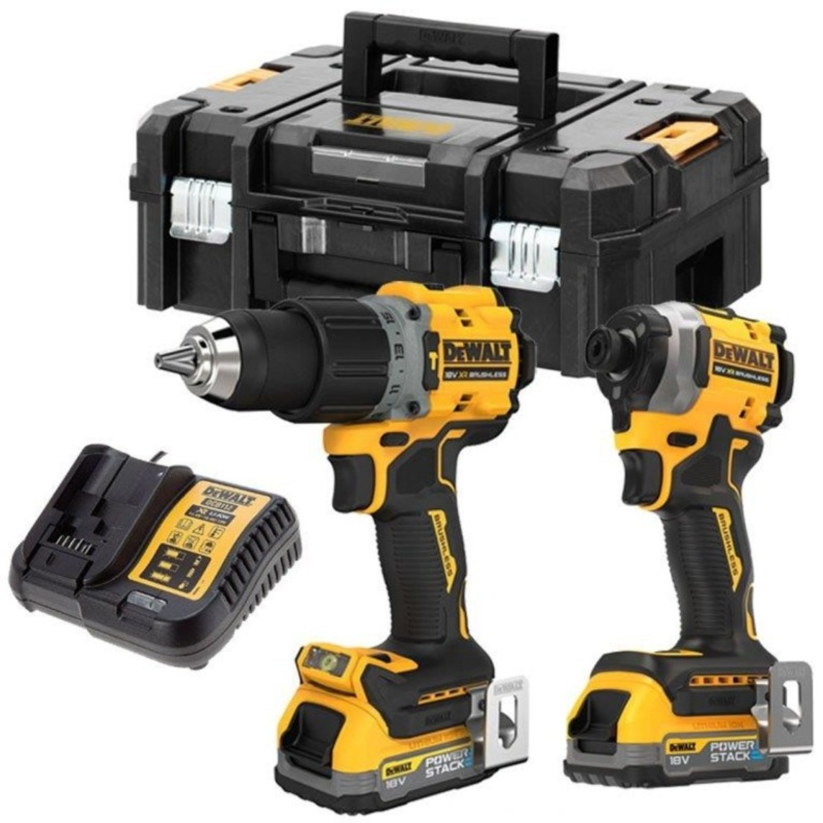 Set 2 scule Dewalt 18V/2 acumulatori XR Li-Ion 18V - 1.7Ah POWERSTACK DCK2050E2T