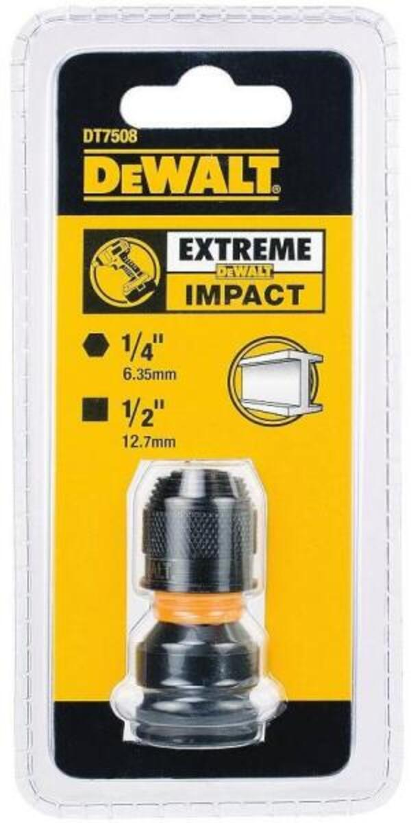 Adaptor de impact de la 1/2" la 1/4" Biti Dewalt DT7508-QZ