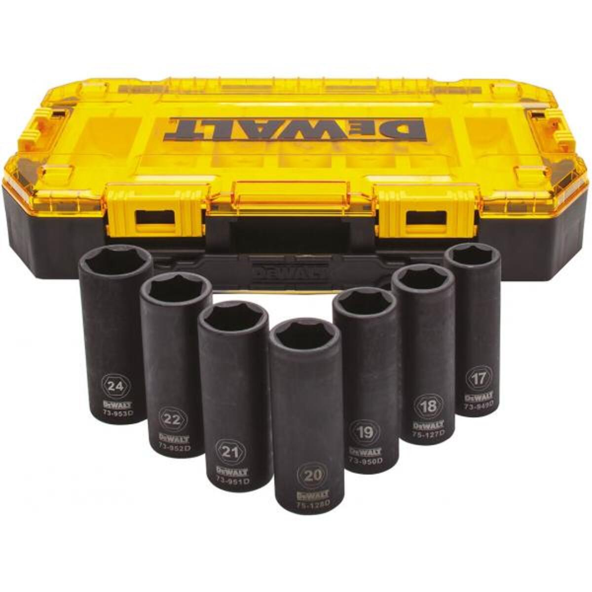 Set tubulare de impact profesionale 1/2" 17 - 24mm DeWalt DWMT74737-0 Set tubulare de impact profesionale 1/2" 17 - 24mm DeWalt DWMT74737-0